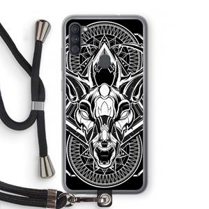 CaseCompany Oh Deer: Samsung Galaxy A11 Transparant Hoesje met koord