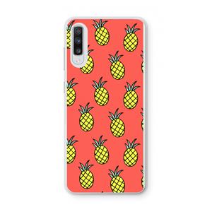 CaseCompany Ananas: Samsung Galaxy A70 Transparant Hoesje