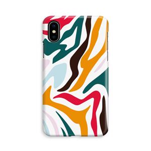 CaseCompany Colored Zebra: iPhone X Volledig Geprint Hoesje