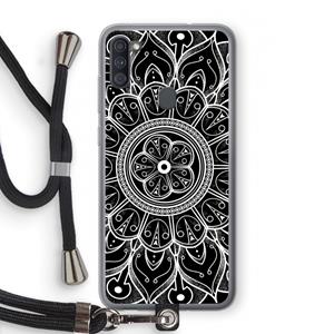 CaseCompany Roses Are Red: Samsung Galaxy A11 Transparant Hoesje met koord