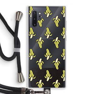 CaseCompany Bananas: Samsung Galaxy Note 10 Plus Transparant Hoesje met koord