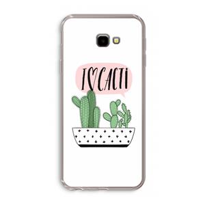 CaseCompany I love cacti: Samsung Galaxy J4 Plus Transparant Hoesje