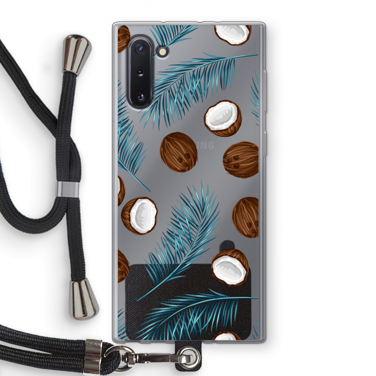 CaseCompany Kokosnoot roze: Samsung Galaxy Note 10 Transparant Hoesje met koord