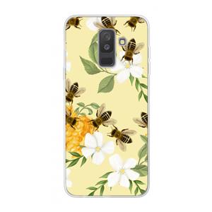 CaseCompany No flowers without bees: Samsung Galaxy A6 Plus (2018) Transparant Hoesje