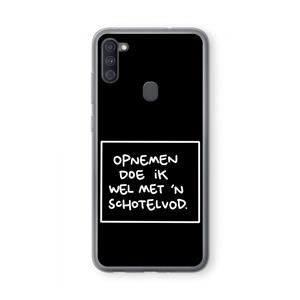 CaseCompany Schotelvod: Samsung Galaxy A11 Transparant Hoesje