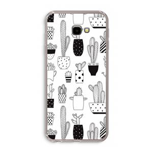 CaseCompany Cactusmotief: Samsung Galaxy J4 Plus Transparant Hoesje