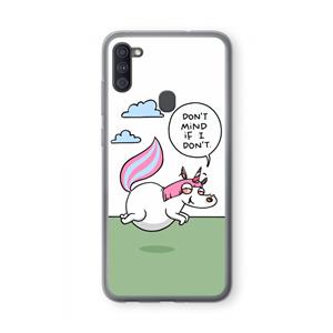 CaseCompany Unicorn: Samsung Galaxy A11 Transparant Hoesje