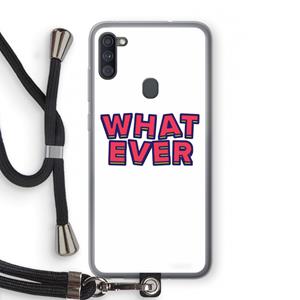 CaseCompany Whatever: Samsung Galaxy A11 Transparant Hoesje met koord
