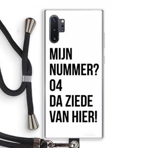 CaseCompany Da ziede van hier: Samsung Galaxy Note 10 Plus Transparant Hoesje met koord