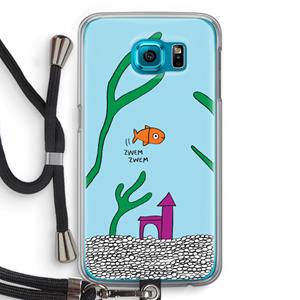 CaseCompany Aquarium: Samsung Galaxy S6 Transparant Hoesje met koord