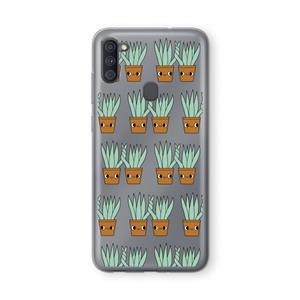 CaseCompany Sansevieria: Samsung Galaxy A11 Transparant Hoesje