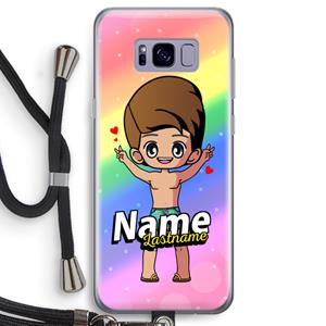 CaseCompany Chibi Maker man: Samsung Galaxy S8 Transparant Hoesje met koord