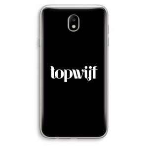 CaseCompany Topwijf Zwart: Samsung Galaxy J7 (2017) Transparant Hoesje
