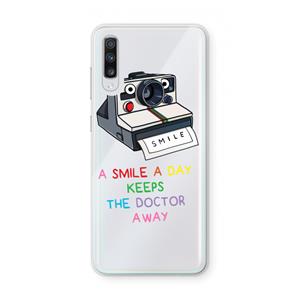 CaseCompany Smile: Samsung Galaxy A70 Transparant Hoesje