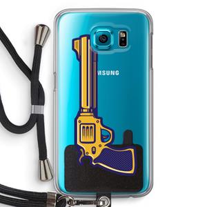 CaseCompany Pew Pew Pew: Samsung Galaxy S6 Transparant Hoesje met koord