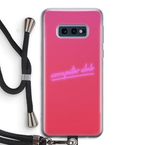 CaseCompany Vice Glow: Samsung Galaxy S10e Transparant Hoesje met koord