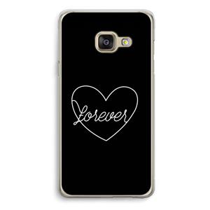 CaseCompany Forever heart black: Samsung A3 (2017) Transparant Hoesje