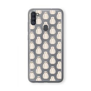 CaseCompany Uilen: Samsung Galaxy A11 Transparant Hoesje