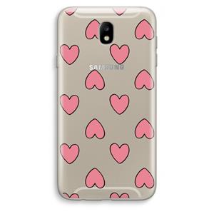 CaseCompany Ondersteboven verliefd: Samsung Galaxy J7 (2017) Transparant Hoesje