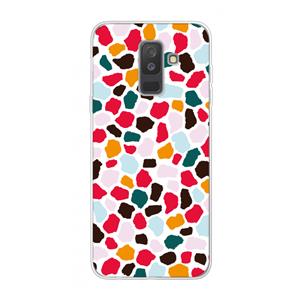 CaseCompany Colored Giraffe: Samsung Galaxy A6 Plus (2018) Transparant Hoesje