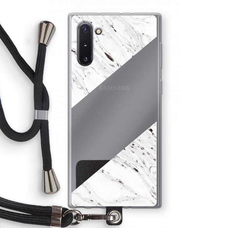 CaseCompany Biggest stripe: Samsung Galaxy Note 10 Transparant Hoesje met koord