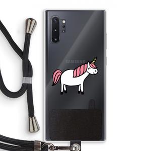 CaseCompany Eenhoorn: Samsung Galaxy Note 10 Plus Transparant Hoesje met koord