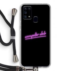 CaseCompany Vice Black: Samsung Galaxy M31 Transparant Hoesje met koord