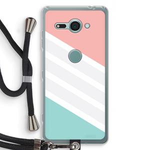 CaseCompany Strepen pastel: Sony Xperia XZ2 Compact Transparant Hoesje met koord