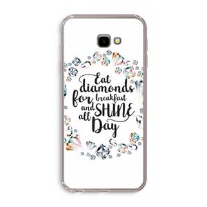 CaseCompany Diamonds: Samsung Galaxy J4 Plus Transparant Hoesje