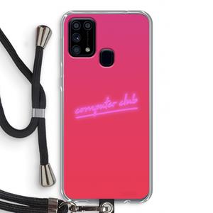 CaseCompany Vice Glow: Samsung Galaxy M31 Transparant Hoesje met koord