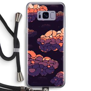 CaseCompany Patroon Wolken: Samsung Galaxy S8 Transparant Hoesje met koord