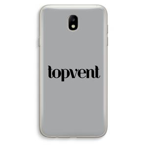 CaseCompany Topvent Grijs Zwart: Samsung Galaxy J7 (2017) Transparant Hoesje