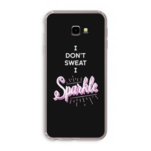 CaseCompany Sparkle quote: Samsung Galaxy J4 Plus Transparant Hoesje
