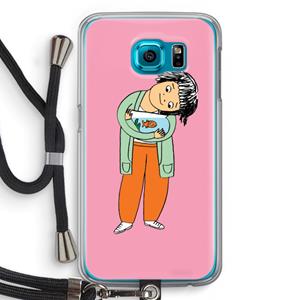 CaseCompany Visknuffel: Samsung Galaxy S6 Transparant Hoesje met koord