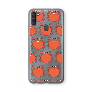 CaseCompany Krab: Samsung Galaxy A11 Transparant Hoesje