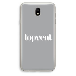 CaseCompany Topvent Grijs Wit: Samsung Galaxy J7 (2017) Transparant Hoesje