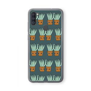 CaseCompany Sansevieria: Samsung Galaxy A11 Transparant Hoesje