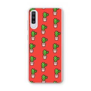 CaseCompany Mini cactus: Samsung Galaxy A70 Transparant Hoesje