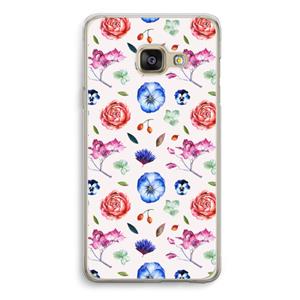CaseCompany Bloemetjes: Samsung A3 (2017) Transparant Hoesje