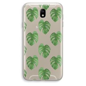 CaseCompany Monstera leaves: Samsung Galaxy J7 (2017) Transparant Hoesje