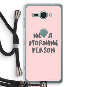 CaseCompany Morning person: Sony Xperia XZ2 Compact Transparant Hoesje met koord