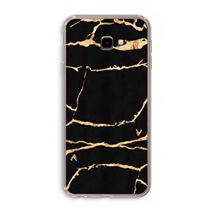 CaseCompany Gouden marmer: Samsung Galaxy J4 Plus Transparant Hoesje