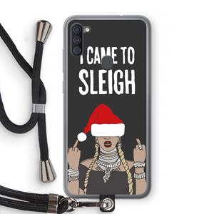 CaseCompany Came To Sleigh: Samsung Galaxy A11 Transparant Hoesje met koord