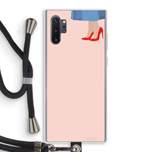 CaseCompany High heels: Samsung Galaxy Note 10 Plus Transparant Hoesje met koord