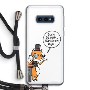 CaseCompany Geen Gezeik: Samsung Galaxy S10e Transparant Hoesje met koord