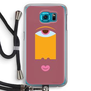 CaseCompany Mono V: Samsung Galaxy S6 Transparant Hoesje met koord