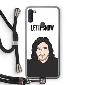 CaseCompany Let It Snow: Samsung Galaxy A11 Transparant Hoesje met koord