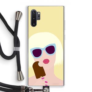 CaseCompany Ice cream: Samsung Galaxy Note 10 Plus Transparant Hoesje met koord