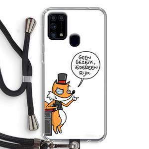 CaseCompany Geen Gezeik: Samsung Galaxy M31 Transparant Hoesje met koord