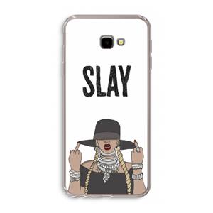 CaseCompany Slay All Day: Samsung Galaxy J4 Plus Transparant Hoesje